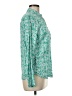Gap Print Green Long Sleeve Blouse Size M - photo 4