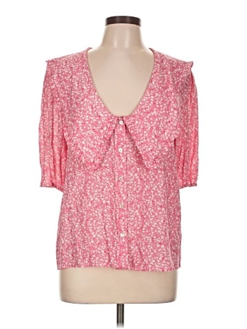 WAYF Short Sleeve Blouse (view 1)
