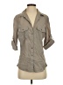 James Perse Gray 3/4 Sleeve Button-Down Shirt Size 4 - photo 1