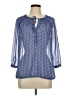 Gap Outlet Blue 3/4 Sleeve Blouse Size L - photo 1