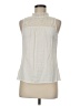 Ann Taylor LOFT Ivory Sleeveless Blouse Size Med Petite - photo 1