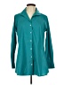 Foxcroft Solid Teal Long Sleeve Blouse Size 10 - photo 1