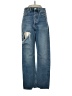 AGOLDE 100% Cotton Hearts Blue Jeans Size 23 waist - photo 1