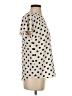 CeCe Polka Dots Ivory Short Sleeve Blouse Size S - photo 4