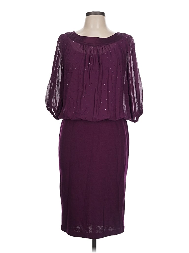Pre-owned St John Cocktail Dress In Purple