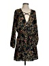 Thieves Like Us 100% Polyester Print Black Casual Dress Size S - photo 1