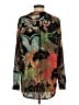 Calvin Klein 100% Polyester Paisley Black Long Sleeve Blouse Size S - photo 2
