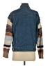 Fate 100% Cotton Stripes Blue Denim Jacket Size XS - photo 2
