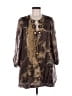 Caos Brown 3/4 Sleeve Blouse Size M - photo 1