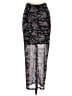 Free People Camo Black Silver Casual Skirt Size M - photo 2
