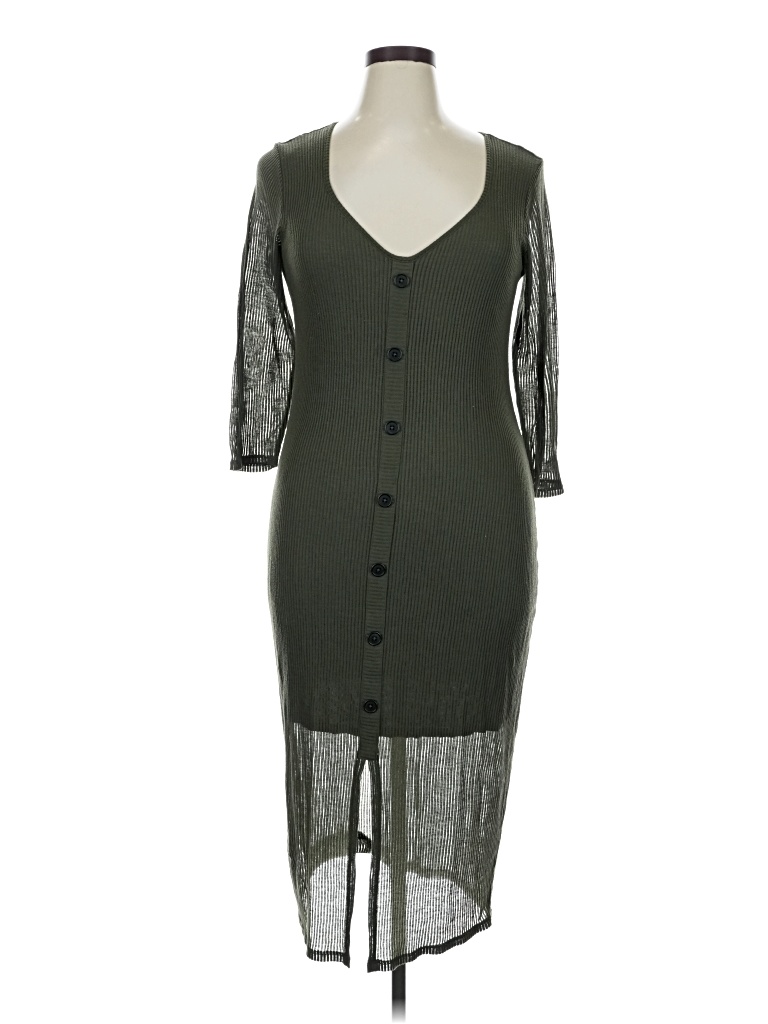 Pre-owned Express Casual Dress In Gray