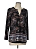 DR2 Paisley Black Long Sleeve Blouse Size L - photo 1