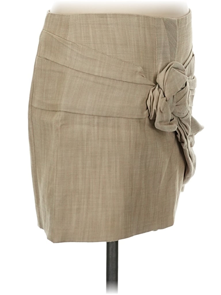 Pre-owned Zara Formal Skirt In Tan