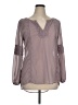 BKE 100% Polyester Gray Long Sleeve Blouse Size XL - photo 1