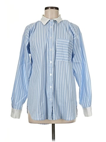 Ann Taylor LOFT Outlet Long Sleeve Button-Down Shirt (view 1)