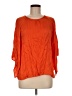 Stark X 100% Rayon Orange 3/4 Sleeve Blouse Size M - photo 1