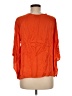 Stark X 100% Rayon Orange 3/4 Sleeve Blouse Size M - photo 2