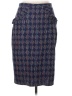 Eva Franco 100% Cotton Houndstooth Blue Casual Skirt Size 12 - photo 1