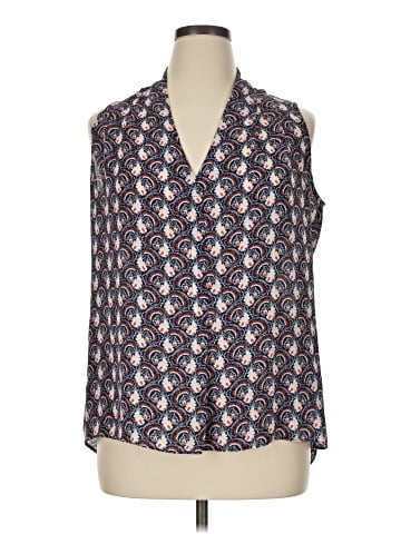 Rose + Olive Sleeveless Blouse (view 1)