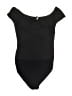 Dilvin Solid Black Bodysuit Size S - photo 1