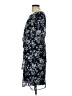 Connected Apparel 100% Polyester Print Blue Casual Dress Size 10 - photo 5