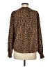 Gibson Latimer Animal Print Brown Long Sleeve Blouse Size M - photo 2
