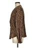 Gibson Latimer Animal Print Brown Long Sleeve Blouse Size M - photo 5