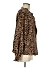 Gibson Latimer Animal Print Brown Long Sleeve Blouse Size M - photo 4