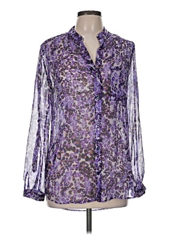 Diane von Furstenberg Long Sleeve Silk Top (view 1)