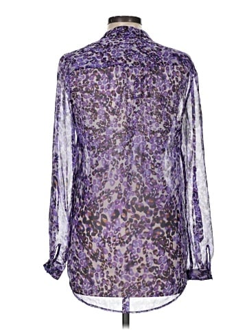 Diane von Furstenberg Long Sleeve Silk Top (view 2)