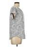 Rose + Olive Paisley Gray Short Sleeve Henley Size L - photo 4
