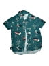 Art Class 100% Rayon Tropical Teal Short Sleeve Button-Down Shirt Size 6 - 7 - photo 1