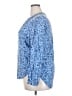 Woman Within 100% Polyester Print Blue 3/4 Sleeve Blouse Size 18 (L) - photo 5