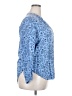 Woman Within 100% Polyester Print Blue 3/4 Sleeve Blouse Size 18 (L) - photo 4