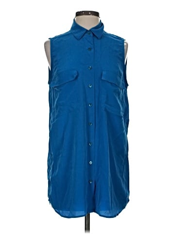 Equipment Sleeveless Button-Down Shirt (view 1)