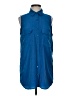 Equipment Blue Sleeveless Button-Down Shirt Size S - photo 1