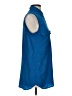 Equipment Blue Sleeveless Button-Down Shirt Size S - photo 4