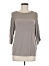 Left Coast by Dolan 100% Viscose Gray 3/4 Sleeve Top Size M - photo 1