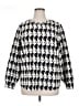 Chico's Houndstooth Black Pullover Sweater Size XL - photo 1