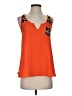 Le Sample 100% Polyester Orange Sleeveless Blouse Size S - photo 1