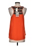 Le Sample 100% Polyester Orange Sleeveless Blouse Size S - photo 2