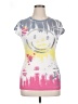 Wet Seal Print Silver Short Sleeve T-Shirt Size XL - photo 1