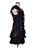 Parker 100% Polyester Floral Black Cocktail Dress Size S - photo 4