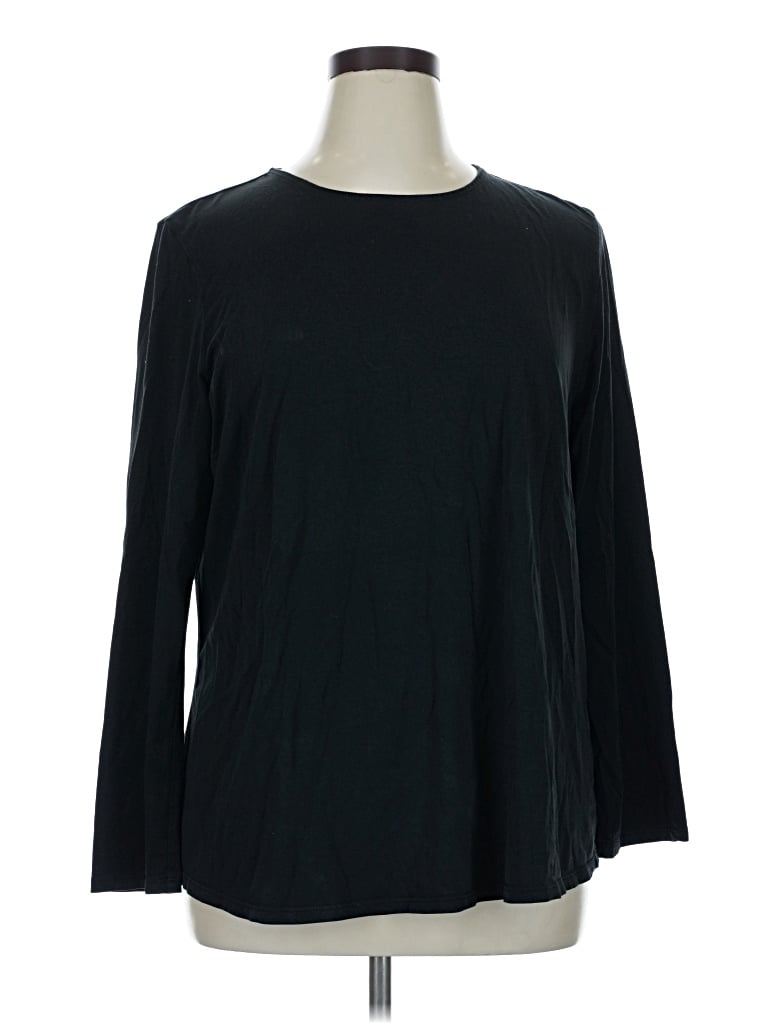 Pre-owned Purejill 3/4 Sleeve T-shirt In Black