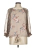 Cato 100% Polyester Tan 3/4 Sleeve Blouse Size M - photo 1
