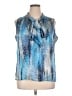 Jones Studio 100% Polyester Blue Sleeveless Blouse Size XL - photo 1