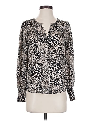 Rebecca Taylor Long Sleeve Silk Top (view 1)