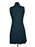 Assorted Brands Solid Teal Casual Dress Size L - photo 2