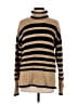 CAbi Stripes Tan Turtleneck Sweater Size M - photo 1