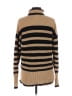 CAbi Stripes Tan Turtleneck Sweater Size M - photo 2